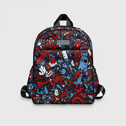 Детский рюкзак RedBlue stikers, цвет: 3D-принт
