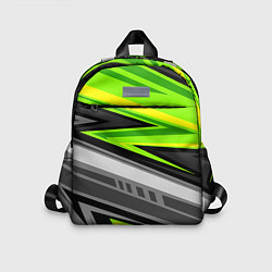 Детский рюкзак Зеленые линии, цвет: 3D-принт