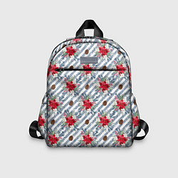 Детский рюкзак Новогодние украшения и блестки, цвет: 3D-принт