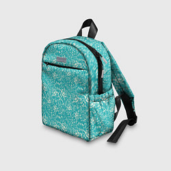 Детский рюкзак Хохломские узоры Бирюза, цвет: 3D-принт — фото 2