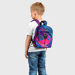 Детский рюкзак Игра в кальмара - переливающийся фон, цвет: 3D-принт — фото 2