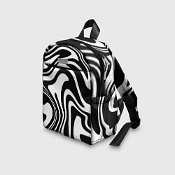 Детский рюкзак Черно-белые полосы Black and white stripes, цвет: 3D-принт — фото 2