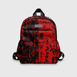 Детский рюкзак BERSERK BLACK RED БЕРСЕРК ПАТТЕРН, цвет: 3D-принт