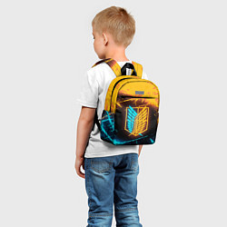 Детский рюкзак Атака Титанов: Подсветка Неона, цвет: 3D-принт — фото 2