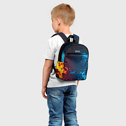 Детский рюкзак Лёд и Пламя Black, цвет: 3D-принт — фото 2