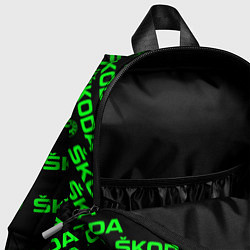 Детский рюкзак SKODA LINE LOGO STYLE GREEN, цвет: 3D-принт — фото 2