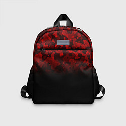 Детский рюкзак BLACK RED CAMO RED MILLITARY, цвет: 3D-принт