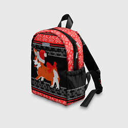 Детский рюкзак Новогодний корги Новый Год, цвет: 3D-принт — фото 2