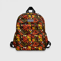 Детский рюкзак Хохлома цветы-ягодки, цвет: 3D-принт