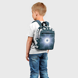 Детский рюкзак Снежинка Абстракция Синий, цвет: 3D-принт — фото 2
