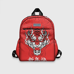 Детский рюкзак Красный тигр - дракон, цвет: 3D-принт