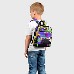Детский рюкзак Глитч эффект, цвет: 3D-принт — фото 2
