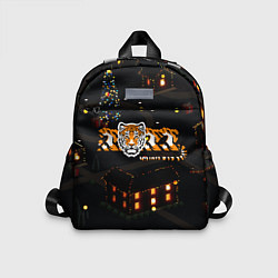 Детский рюкзак Ночной новогодний город 2022 год тигра