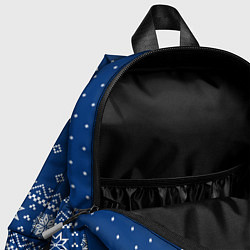 Детский рюкзак СИНИЙ СВИТЕР С ОЛЕНЯМИ, НОВЫЙ ГОД 2022, цвет: 3D-принт — фото 2