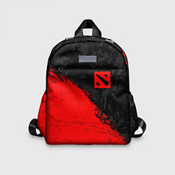 Детский рюкзак DOTA 2 RED LOGO, БРЫЗГИ КРАСОК, цвет: 3D-принт