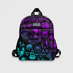 Детский рюкзак ВЕДЬМАК ЛОГОБОМБИНГ НЕОН, цвет: 3D-принт