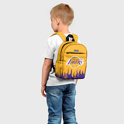 Детский рюкзак LA LAKERS NBA FIRE ЛЕЙКЕРС ОГОНЬ, цвет: 3D-принт — фото 2