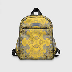Детский рюкзак Коллекция Фрактальная мозаика Желтый на черном 573