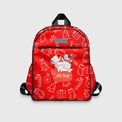 Детский рюкзак Коты в новогоднем мешке, цвет: 3D-принт