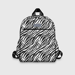 Детский рюкзак Чёрно-Белые полоски Зебры, цвет: 3D-принт
