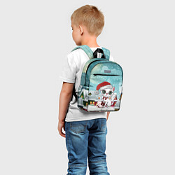 Детский рюкзак Милая новогодняя кошечка New Year, цвет: 3D-принт — фото 2