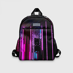 Детский рюкзак Ночной город в киберпанке, цвет: 3D-принт
