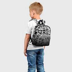 Детский рюкзак GRAFFITI WHITE TAGS ГРАФФИТИ, цвет: 3D-принт — фото 2