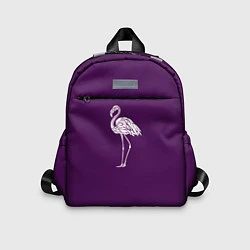 Детский рюкзак Фламинго в сиреневом, цвет: 3D-принт