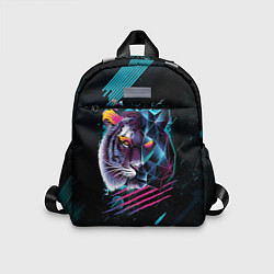 Детский рюкзак Разноцветный тигр, цвет: 3D-принт