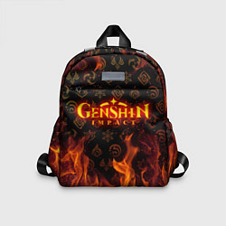 Детский рюкзак GENSHIN IMPACT FIRE SYMBOL ОГНЕННАЯ СТИХИЯ