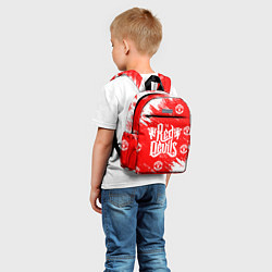 Детский рюкзак НОВОГОДНИЙ СВИТЕР MANCHESTER UNITED КРАСНО БЕЛЫЙ, цвет: 3D-принт — фото 2