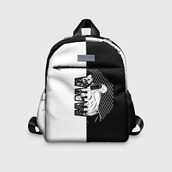 Детский рюкзак Боец ММА чёрно-белое, цвет: 3D-принт