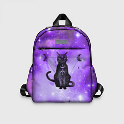 Детский рюкзак Космическая черная кошка, цвет: 3D-принт