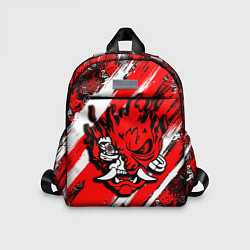 Детский рюкзак SAMURAI CYBERPUNK 2077 RED AND WHITE, цвет: 3D-принт