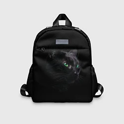 Детский рюкзак Черна кошка с изумрудными глазами, цвет: 3D-принт