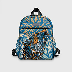 Детский рюкзак Синий волк в графике, цвет: 3D-принт