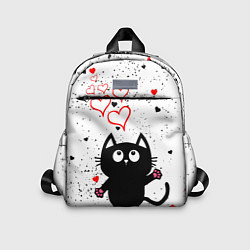 Детский рюкзак Влюблённый котик Cat Love, цвет: 3D-принт