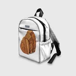 Детский рюкзак Сердечки из дерева, цвет: 3D-принт — фото 2