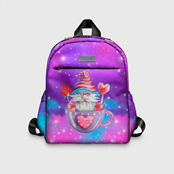 Детский рюкзак Влюбленный гномик в кружке, цвет: 3D-принт