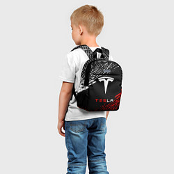 Детский рюкзак Tesla - Logo Pattern, цвет: 3D-принт — фото 2