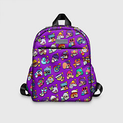 Детский рюкзак Особые редкие значки Бравл Пины фиолетовый фон Bra, цвет: 3D-принт