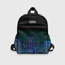 Детский рюкзак Пиксельный ретро город, цвет: 3D-принт