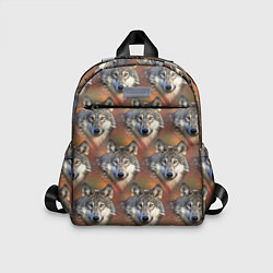 Детский рюкзак Волки Wolfs паттерн, цвет: 3D-принт
