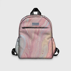 Детский рюкзак Мраморный дизайн с розовыми, синими и желтыми цвет, цвет: 3D-принт