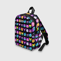 Детский рюкзак Кислотные морды котиков, цвет: 3D-принт — фото 2