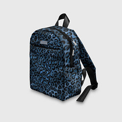 Детский рюкзак Синяя леопардовая шкура, цвет: 3D-принт — фото 2