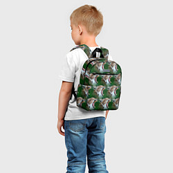 Детский рюкзак Рысь паттерн, цвет: 3D-принт — фото 2