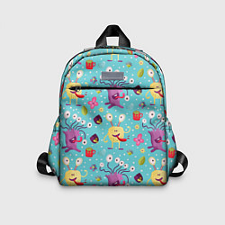 Детский рюкзак Веселые чудики детский клипарт, цвет: 3D-принт