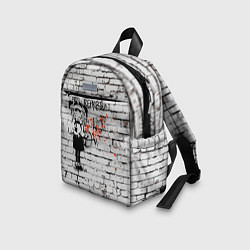 Детский рюкзак Banksy Девочка в Противогазе Бэнкси, цвет: 3D-принт — фото 2