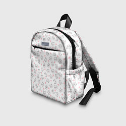 Детский рюкзак Кошачий паттерн с щечками и лапками Милота, цвет: 3D-принт — фото 2